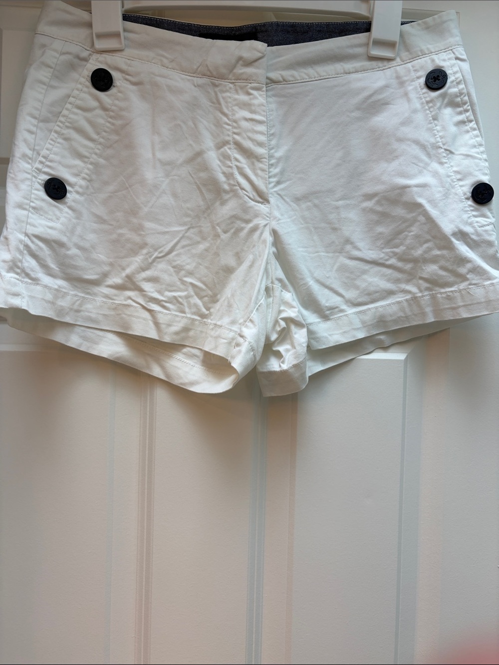 Nautica White Women's Sailor Button Shorts